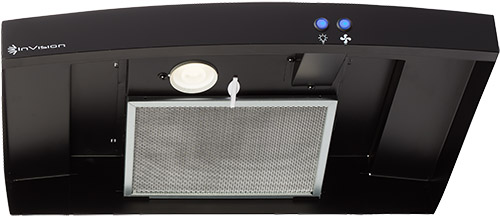 InVision RV Range Hood Vented (Black)